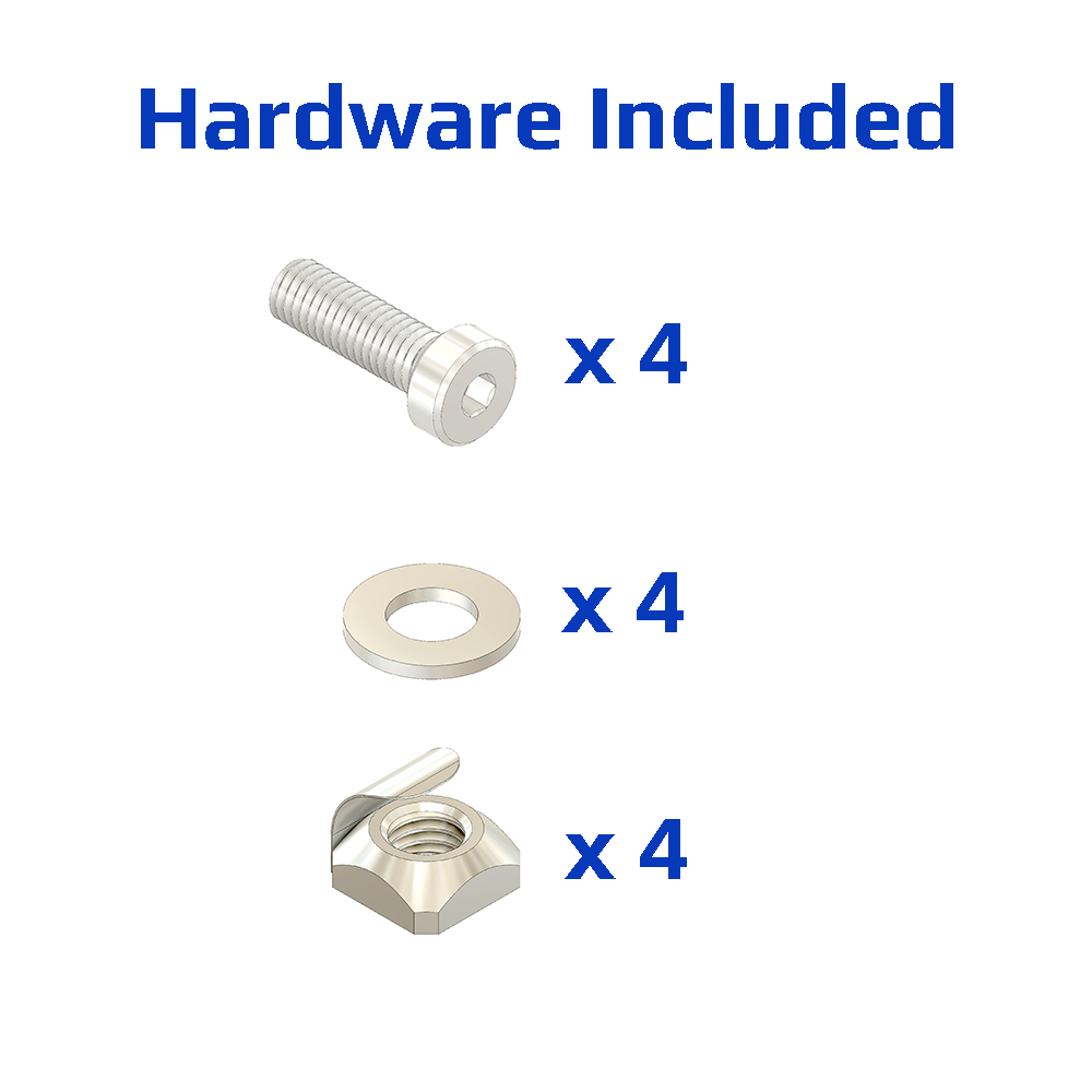 40-150-3SS MODULAR SOLUTIONS GUSSET BRACKET<BR>30MM X 60MM WITH STAINLESS STEEL HARDWARE REINFORCEMENT ANGLE